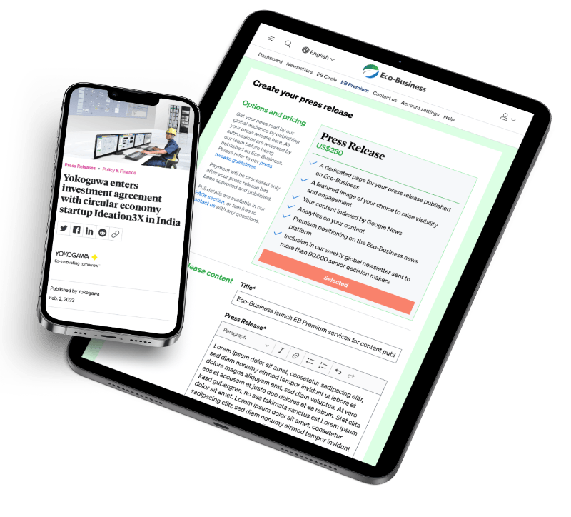 Eco-Business website on Apple devices