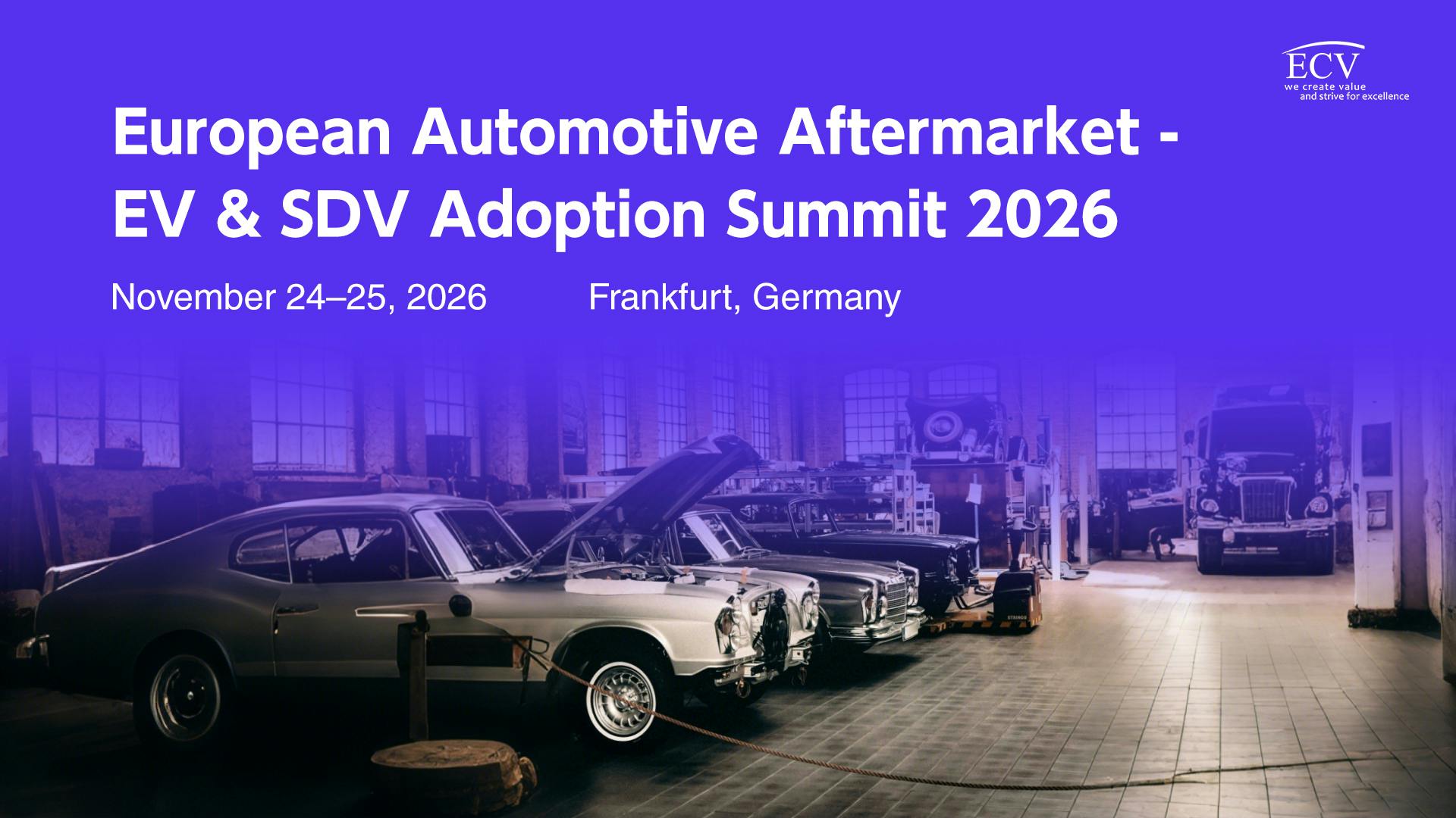 European Automotive Aftermarket – EV & SDV Adoption Summit 2026