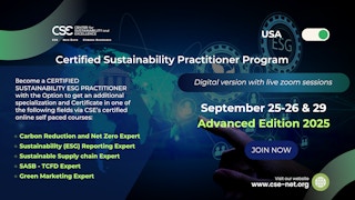 USA | Certified Sustainability Practitioner Program, Advanced Edition 2025
