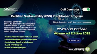 GULF (GCC) | Certified Sustainability (ESG) Practitioner Program, Advanced Edition 2025