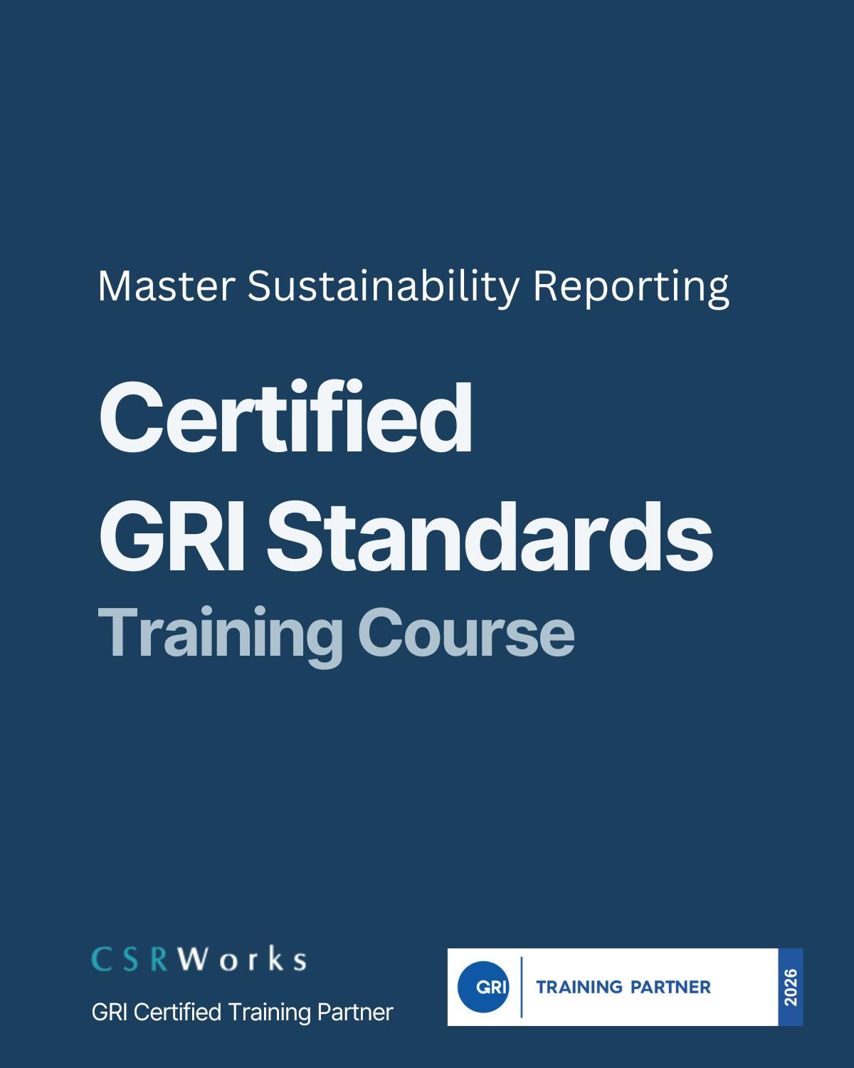 GRI Standards Certified Training Course