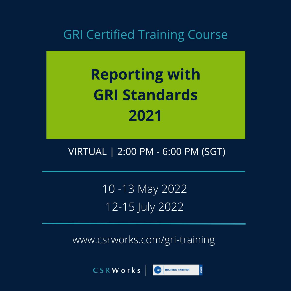 Reporting With GRI Standards 2021 | Events | Asia | Sustainable Business