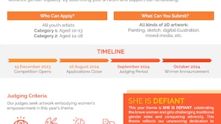 International Youth Art Contest SHE IS MORE Returns, Honoring Women's Defiance Worldwide