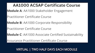 AA1000 ACSAP Certificate Course