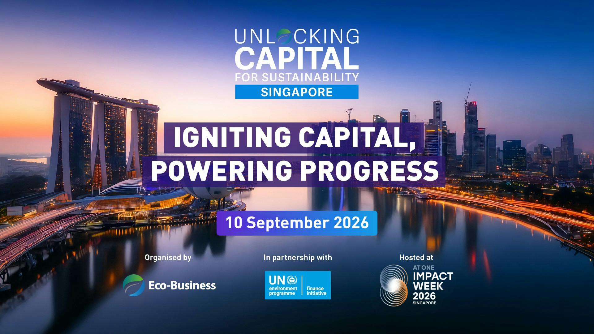 Unlocking capital for sustainability 2026 – Singapore