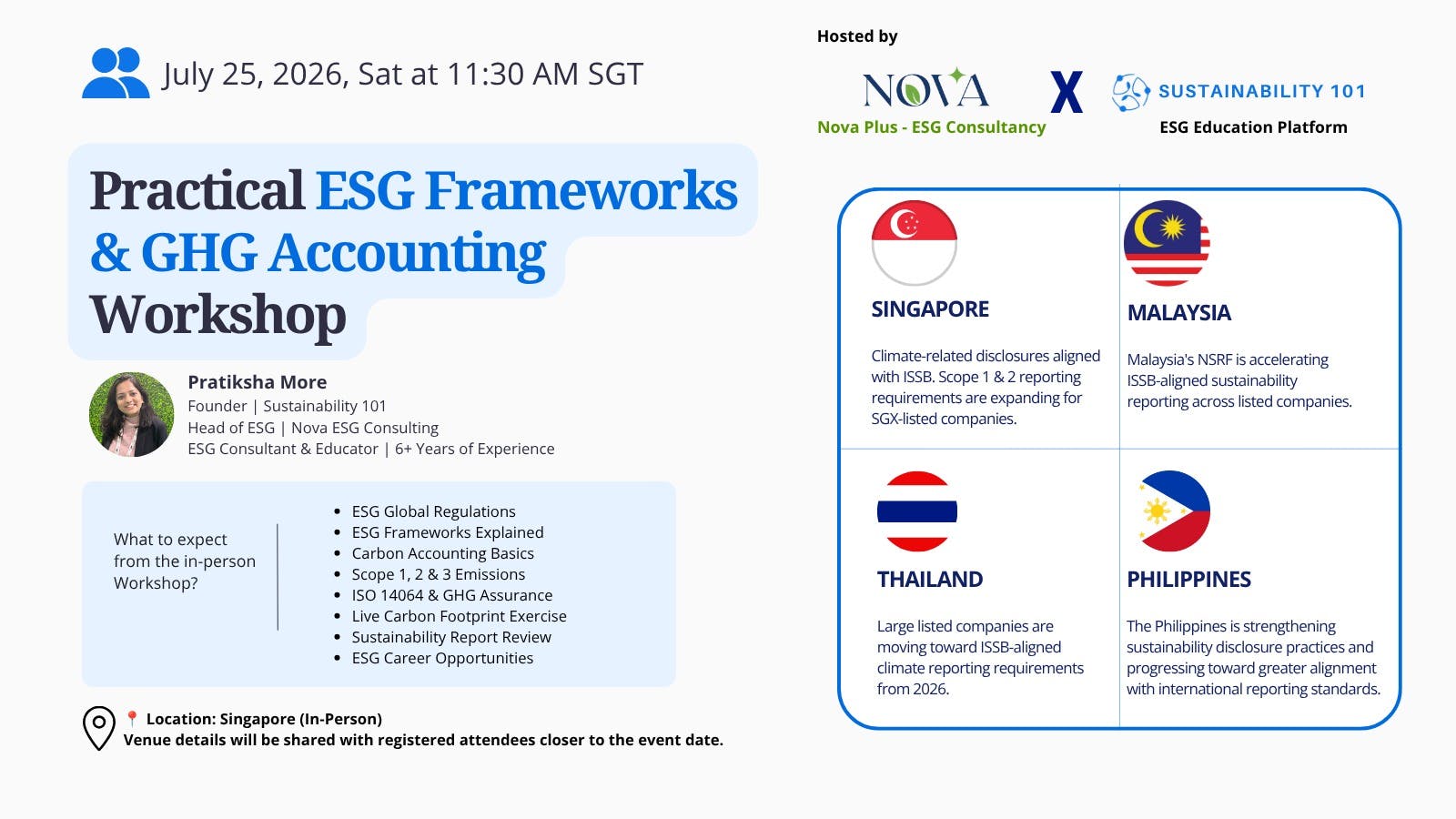Practical ESG Frameworks & GHG Accounting Workshop