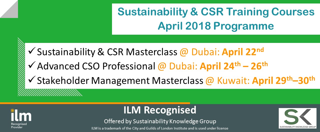 Advanced Chief Sustainability Officer (CSO) Professional, Dubai - ILM Recognised