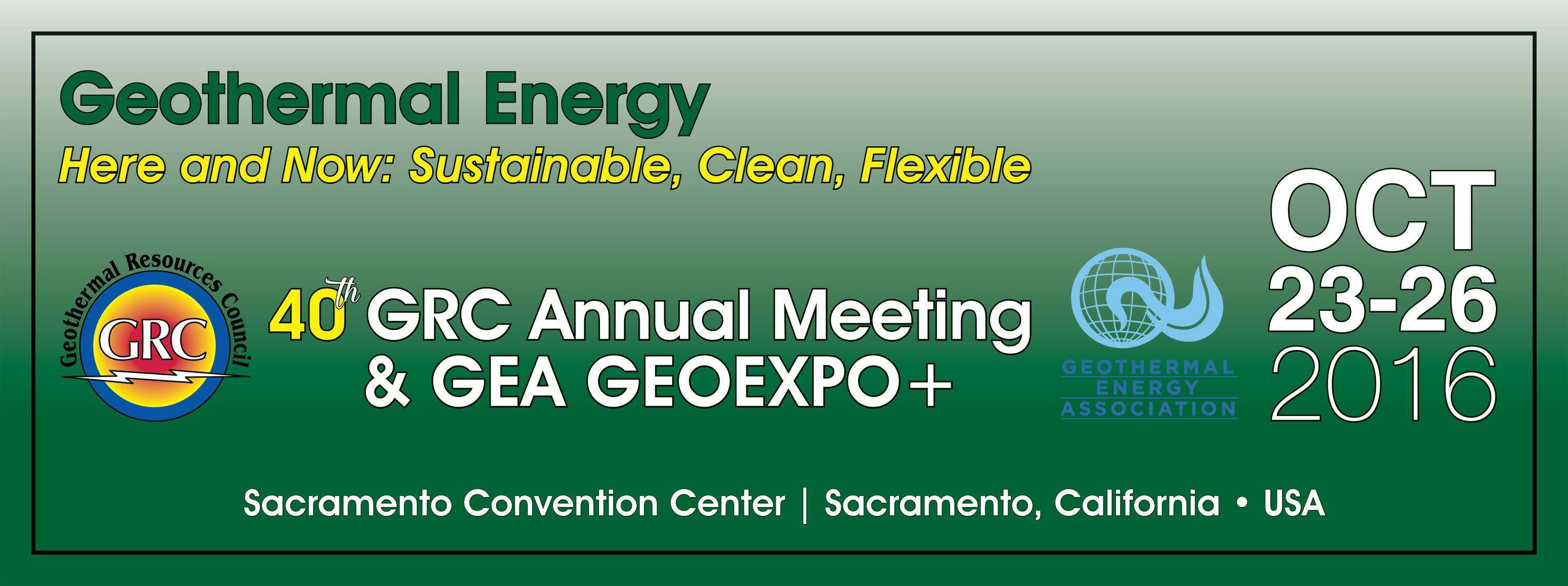 GRC Annual Meeting & GEA Geothermal Energy Expo