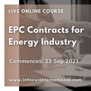 EPC contracts for energy industry live online course