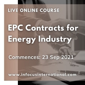 EPC contracts for energy industry live online course