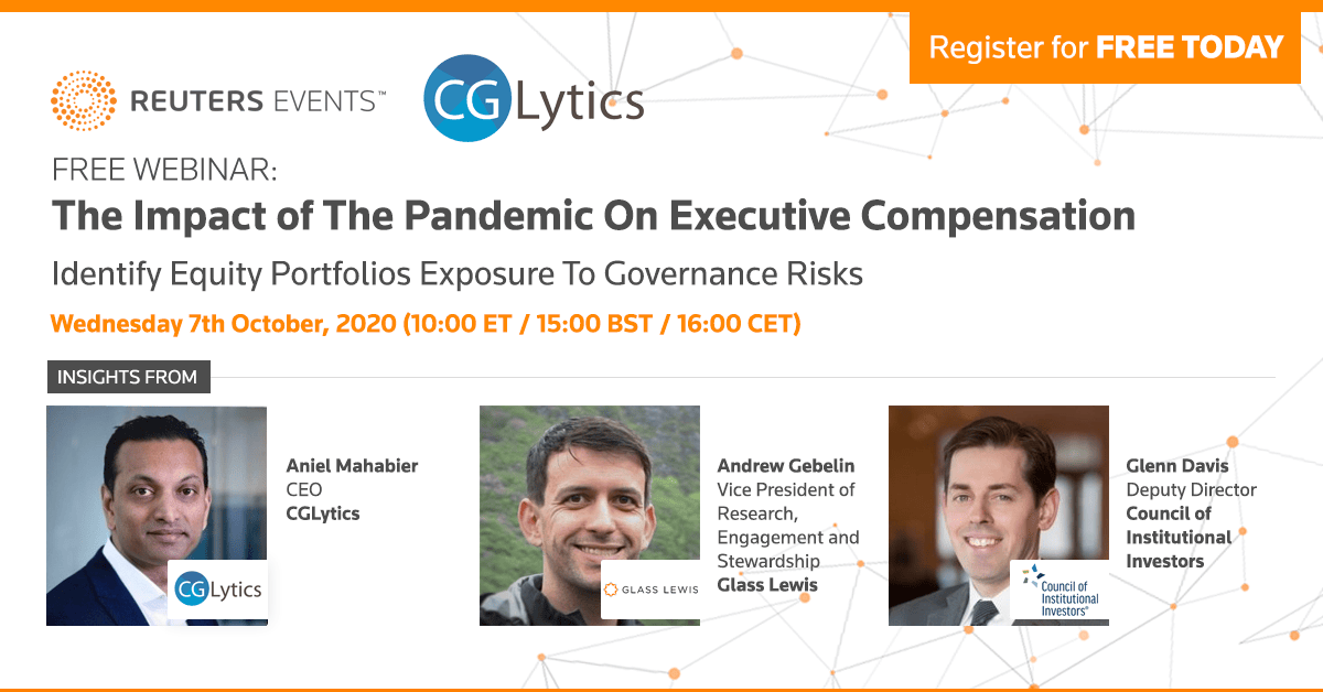 Webinar: The impact of the pandemic on executive compensation: Identify equity portfolios exposure to governance risks
