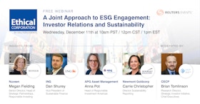Webinar: A Joint Approach to ESG Engagement: Investor Relations and Sustainability
