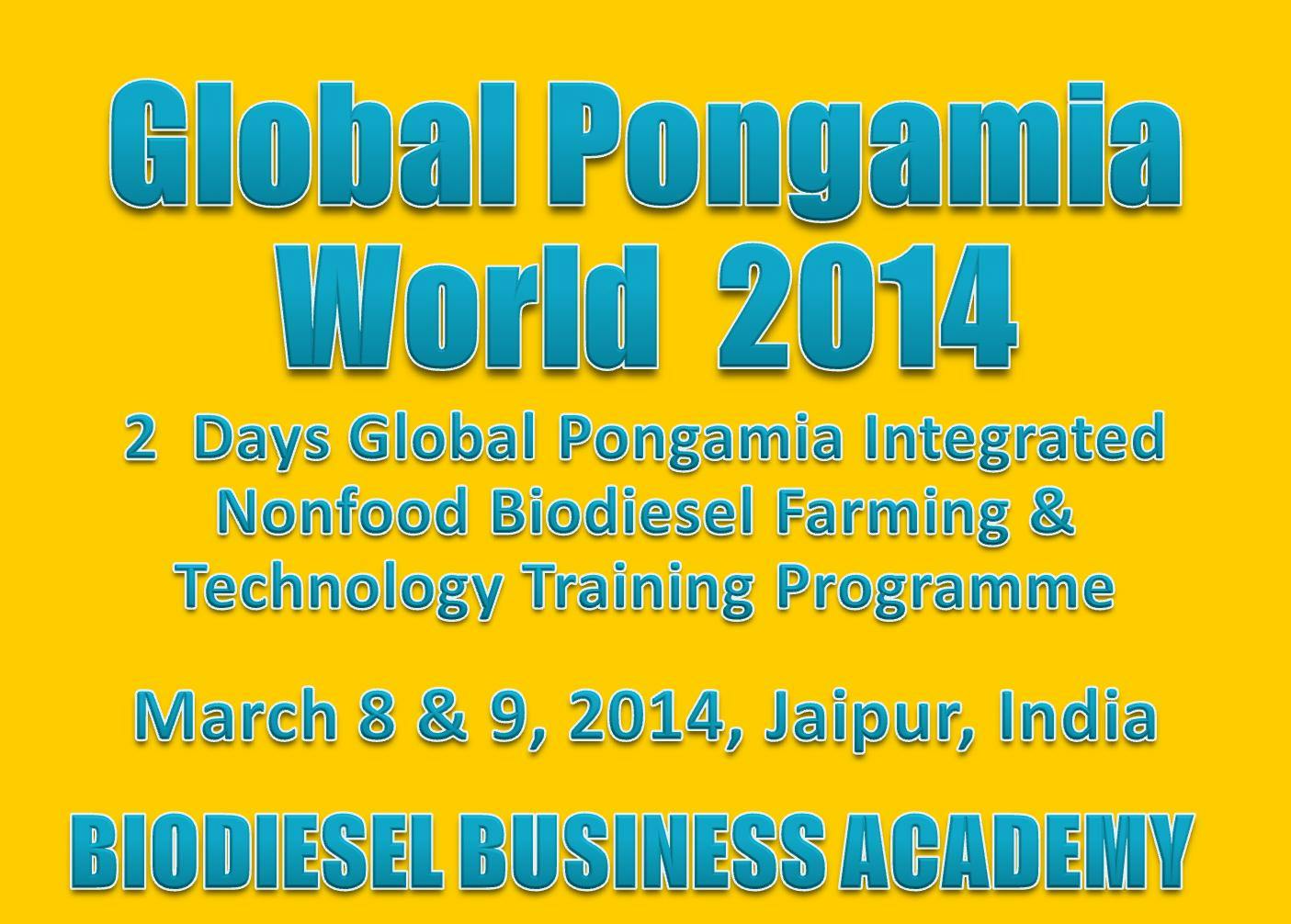 2 Days Global Pongamia Integrated Nonfood Biodiesel Farming & Technology Training Programme