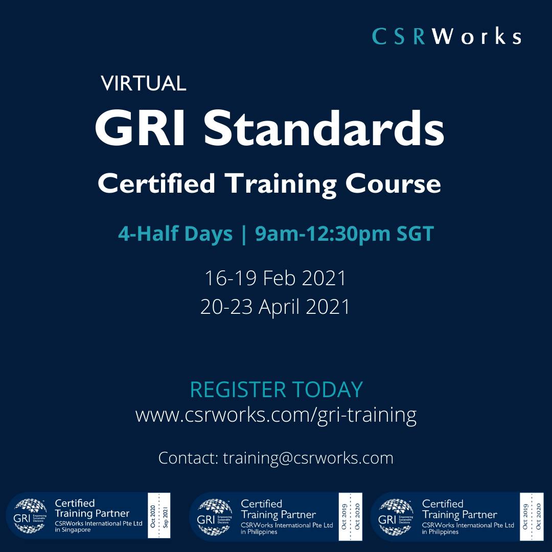 GRI standards certified training course