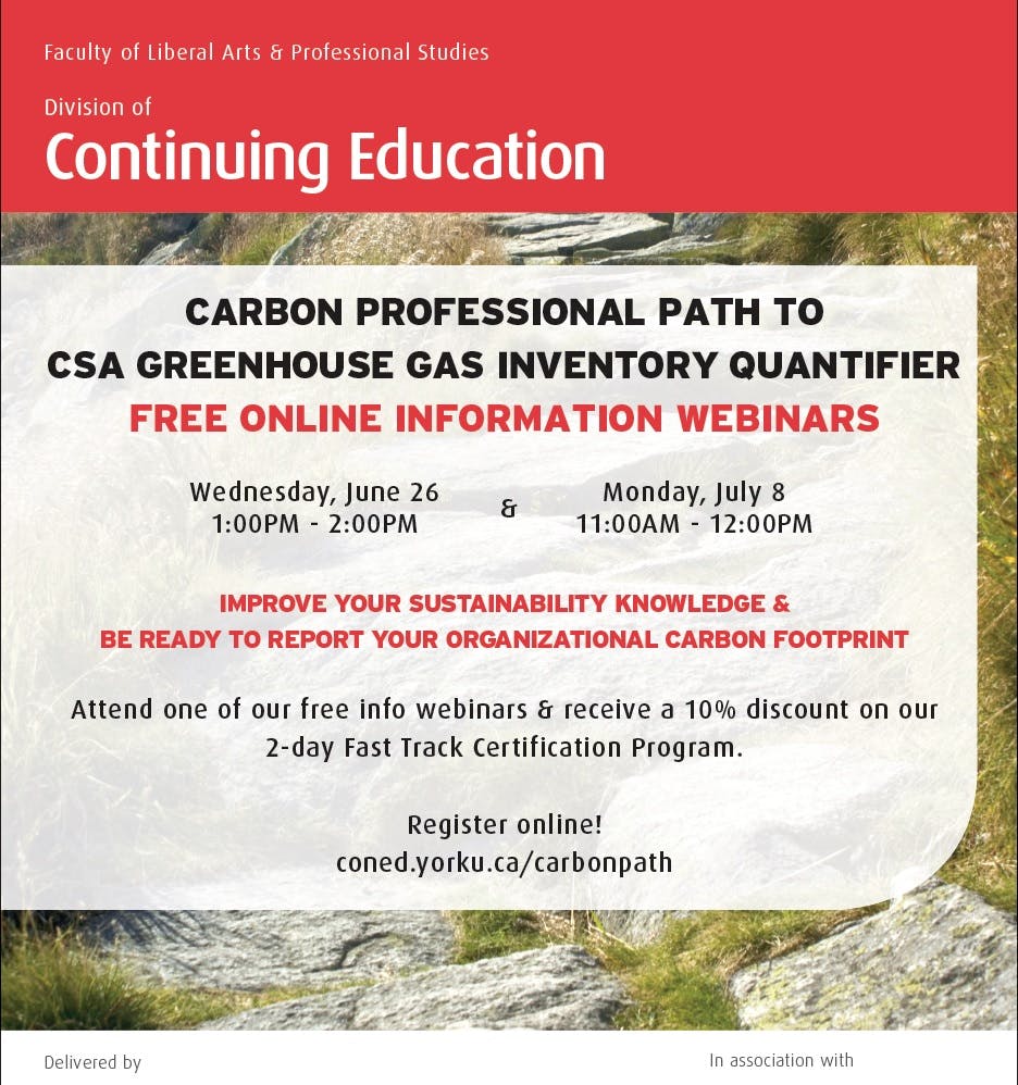 Free Online Information Webinar - Carbon Professional Path