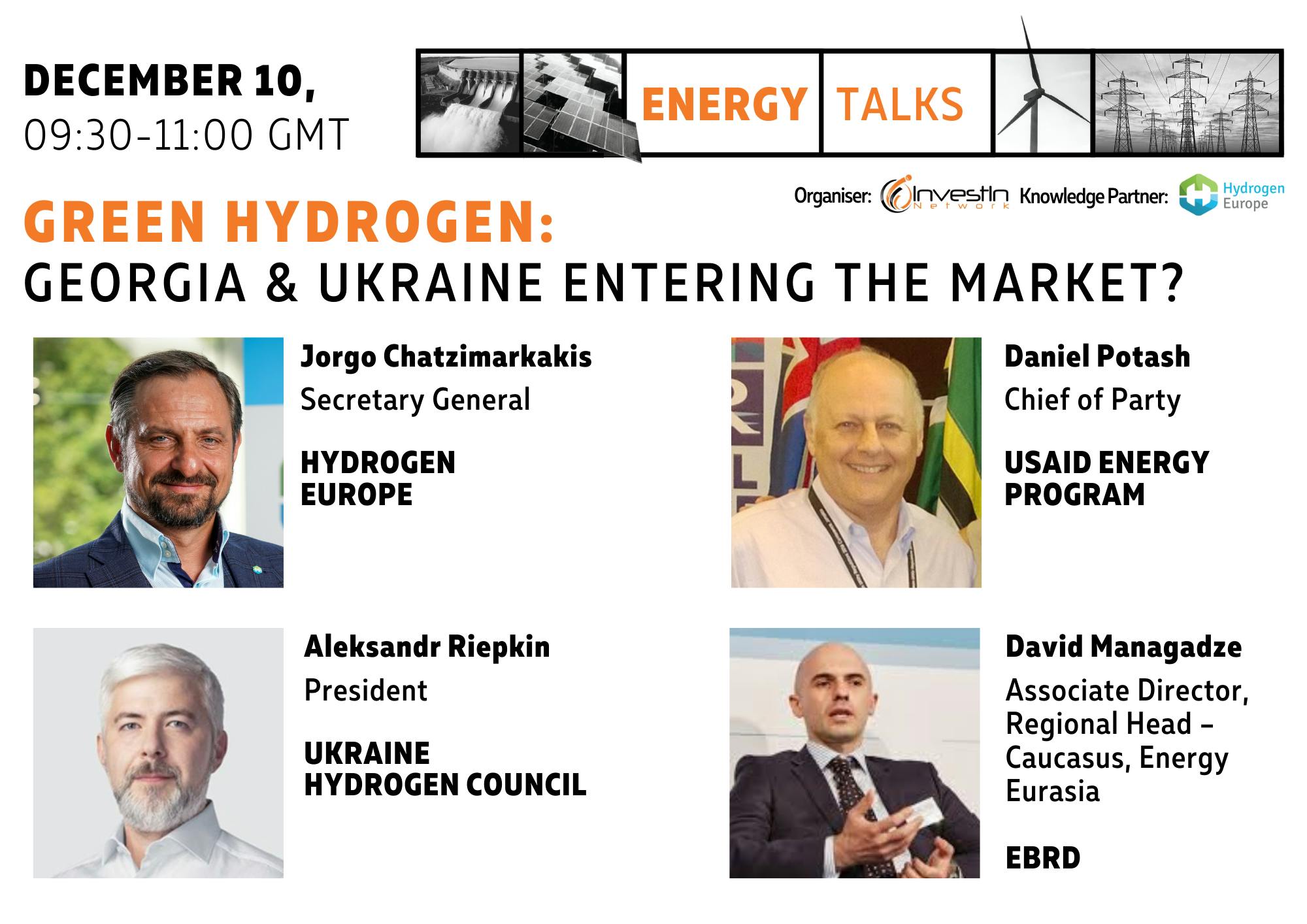 Energy talks | Green hydrogen: Georgia & Ukraine entering the market?