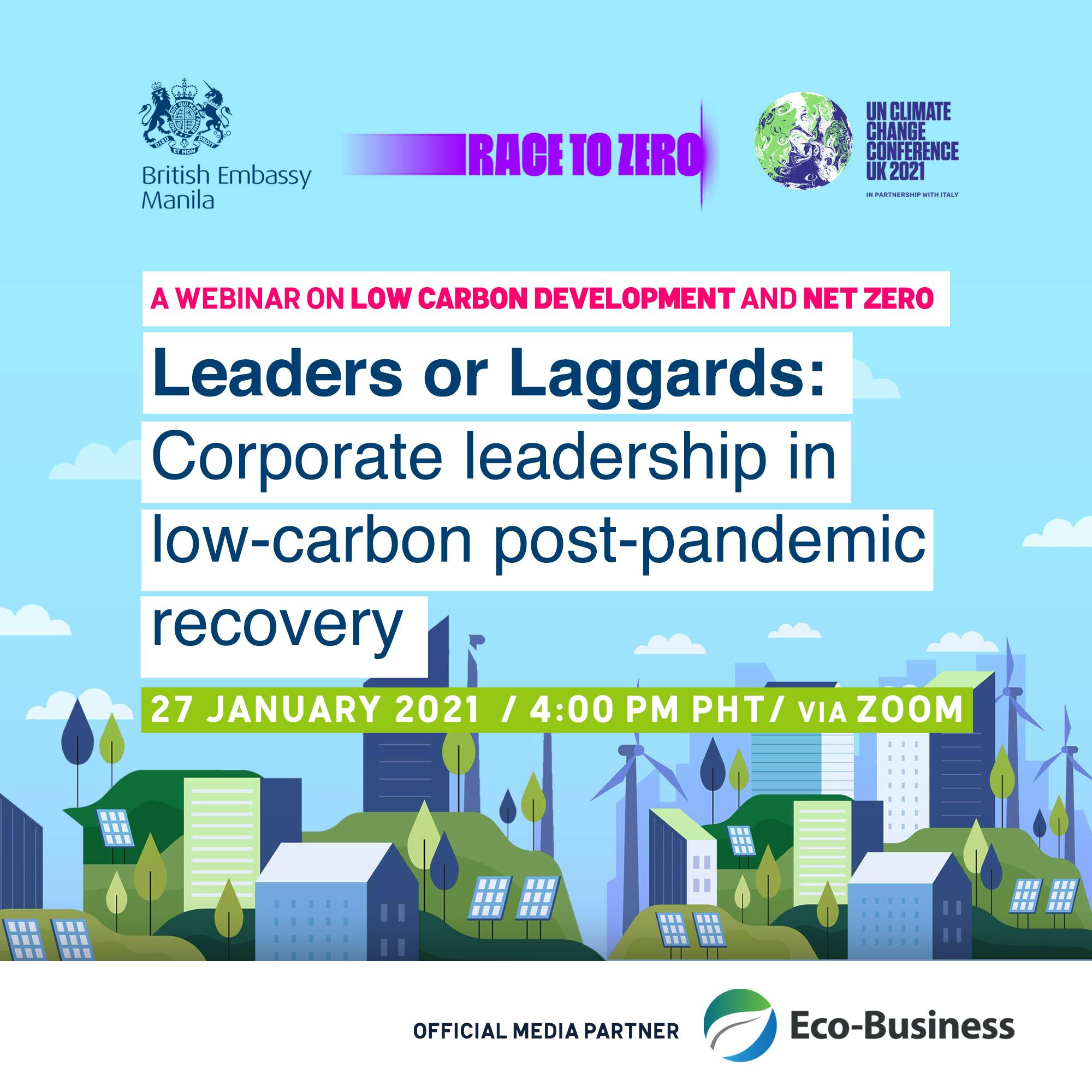 Leaders or Laggards? Corporate leadership in low-carbon post-pandemic recovery [Virtual]