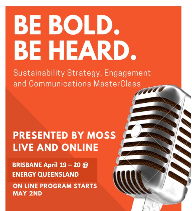 SUSTAINABILITY Strategy, Engagement and Communications MasterClass