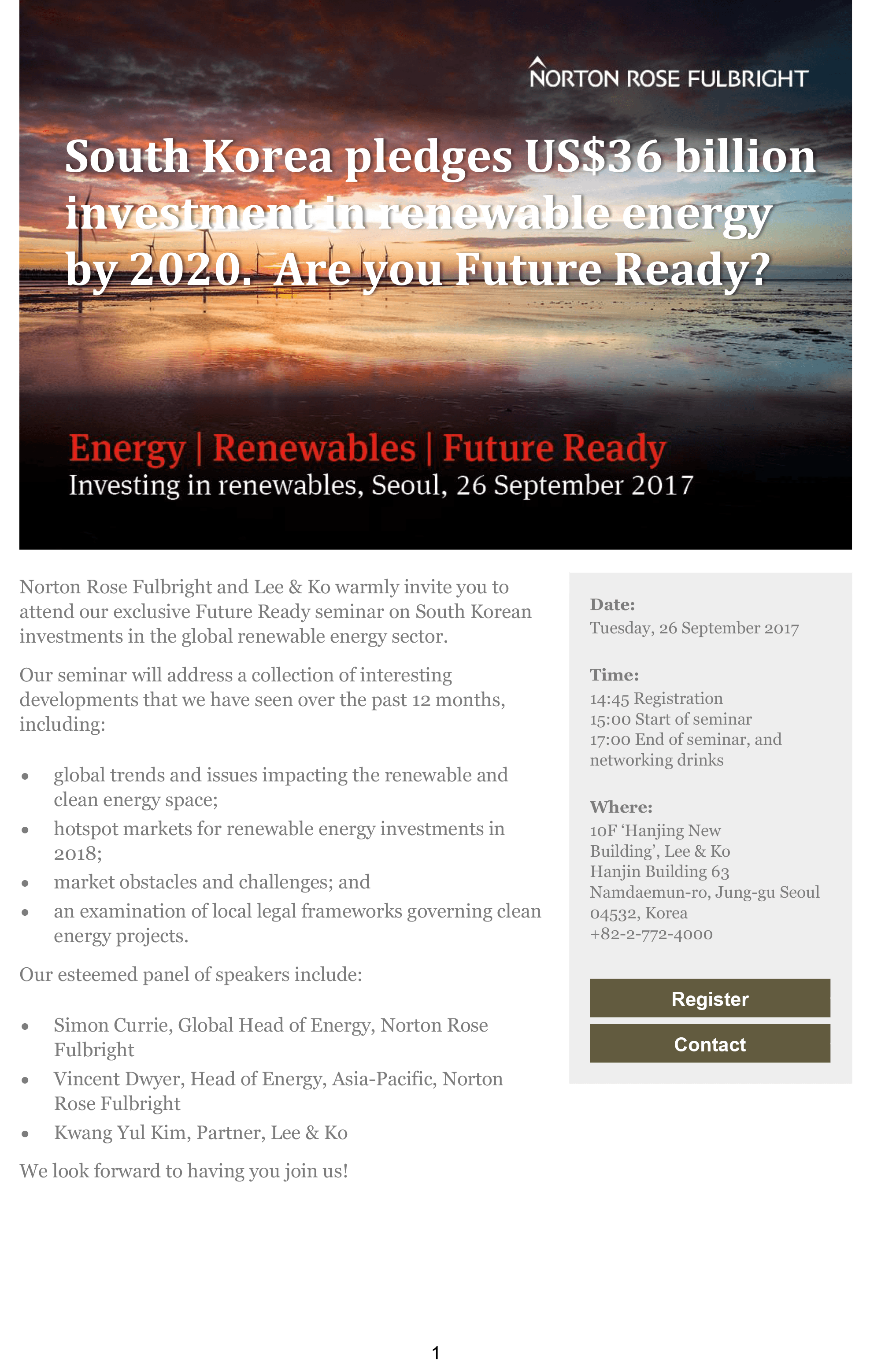 Invitation | Global Renewables | Are you Future Ready? 