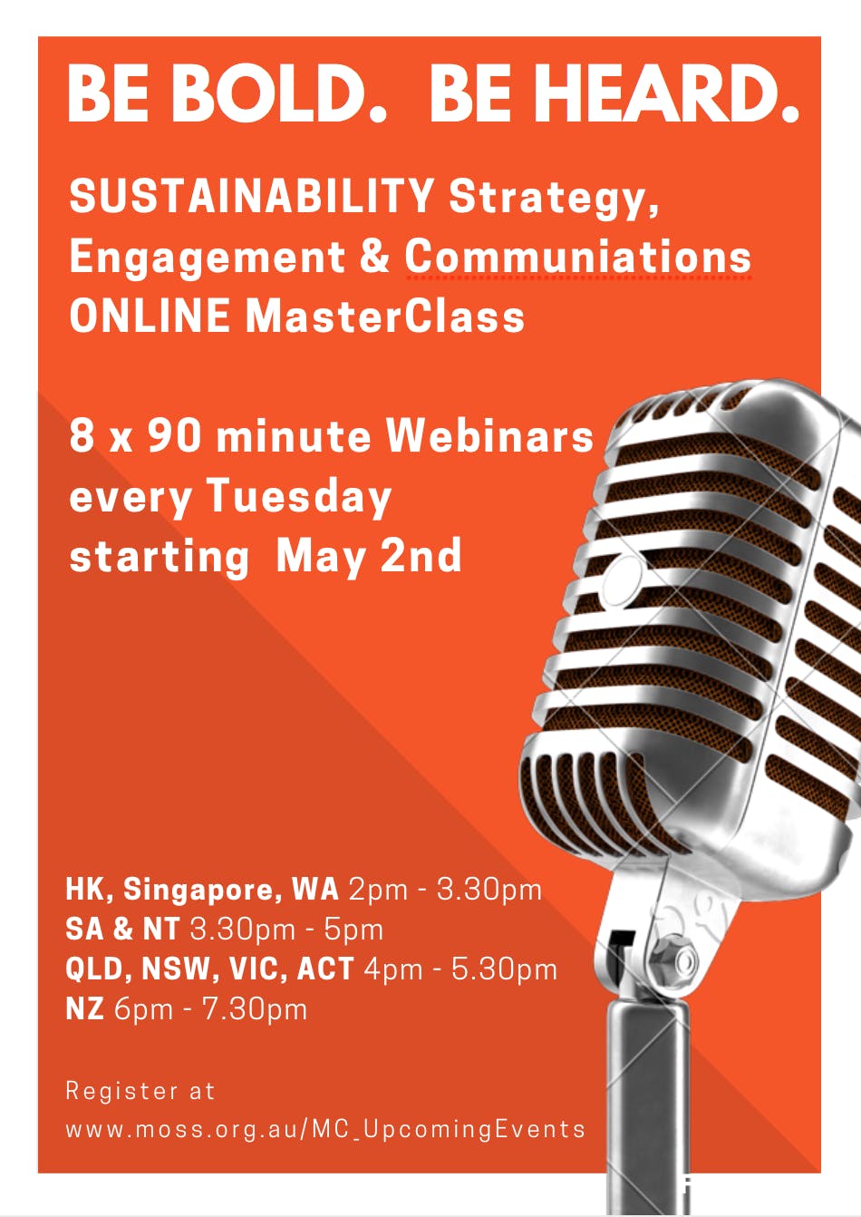 SUSTAINABILITY Strategy, Engagement and Communications MasterClass (WEBINAR SERIES)
