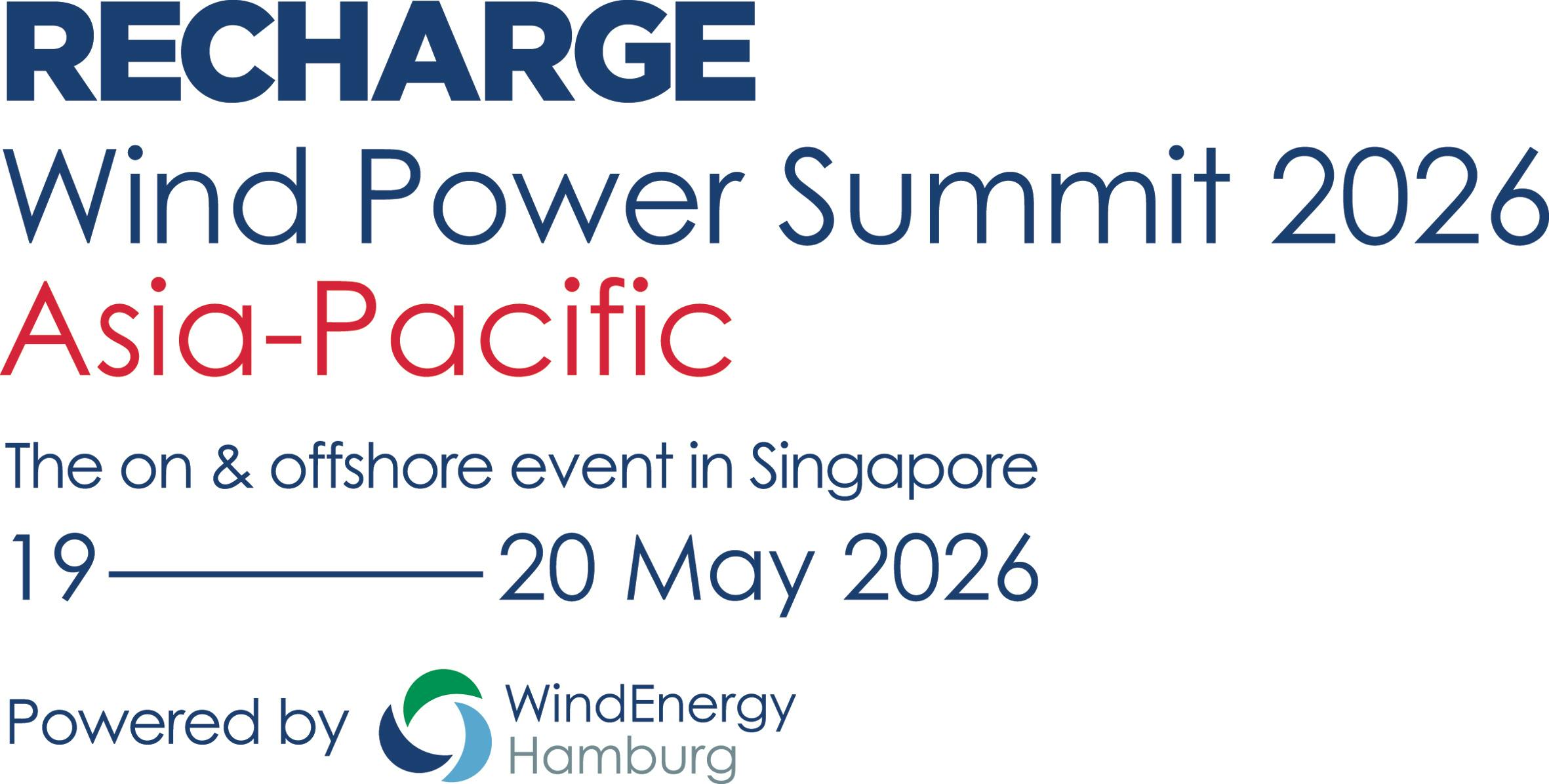 RECHARGE Wind Power Summit 2026 Asia-Pacific powered by WindEnergy Hamburg