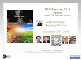Environmental Social Governance Reporting 2016 - complying with the HKEx requirements 