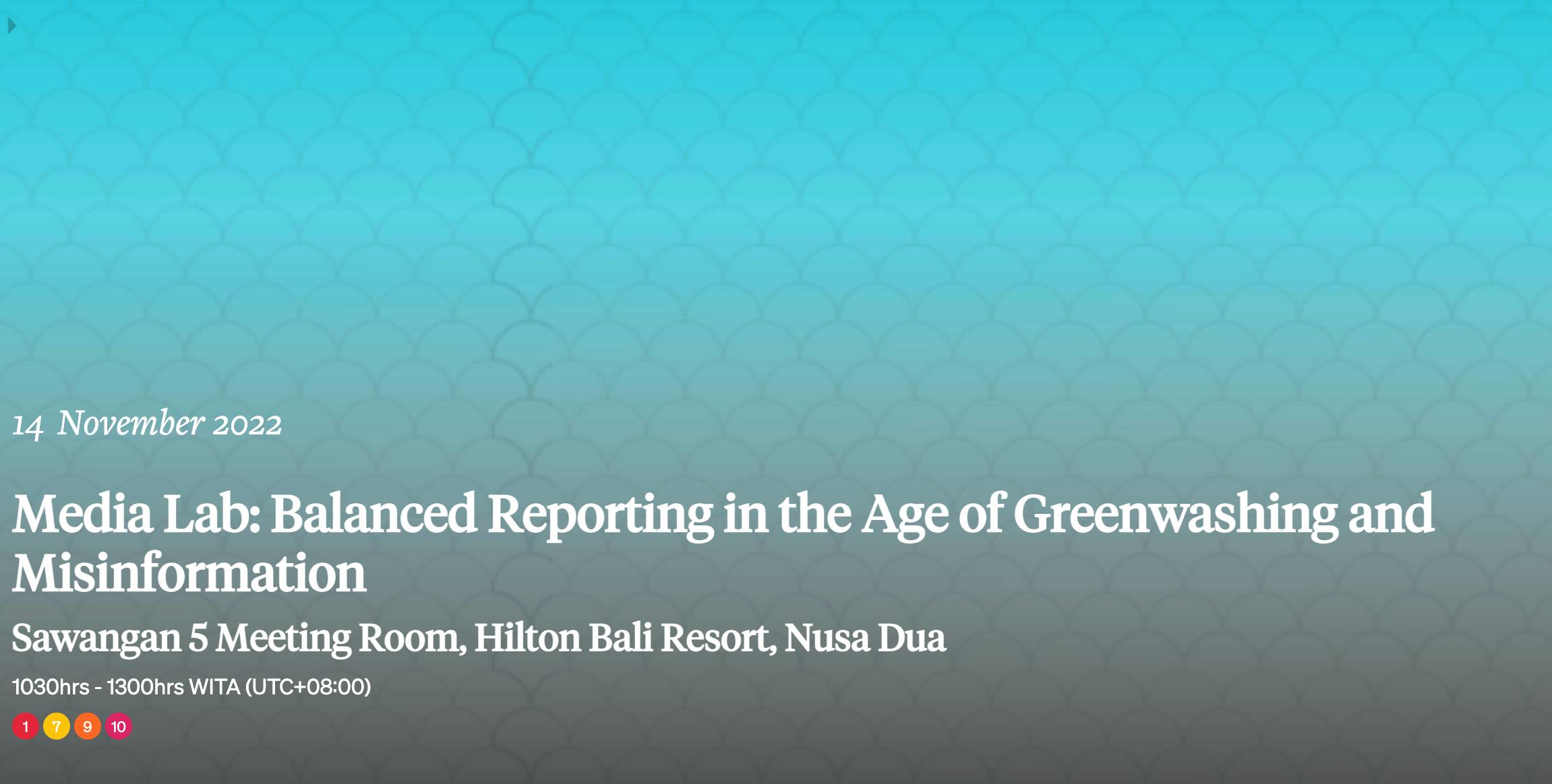 Media Lab: Balanced Reporting in the Age of Greenwashing and Misinformation
