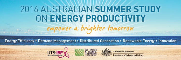 2016 Australian Summer Study on Energy Productivity