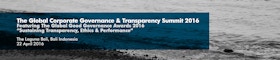 The Global Corporate Governance & Transparency Summit ft. The Global Good Governance Award 2016