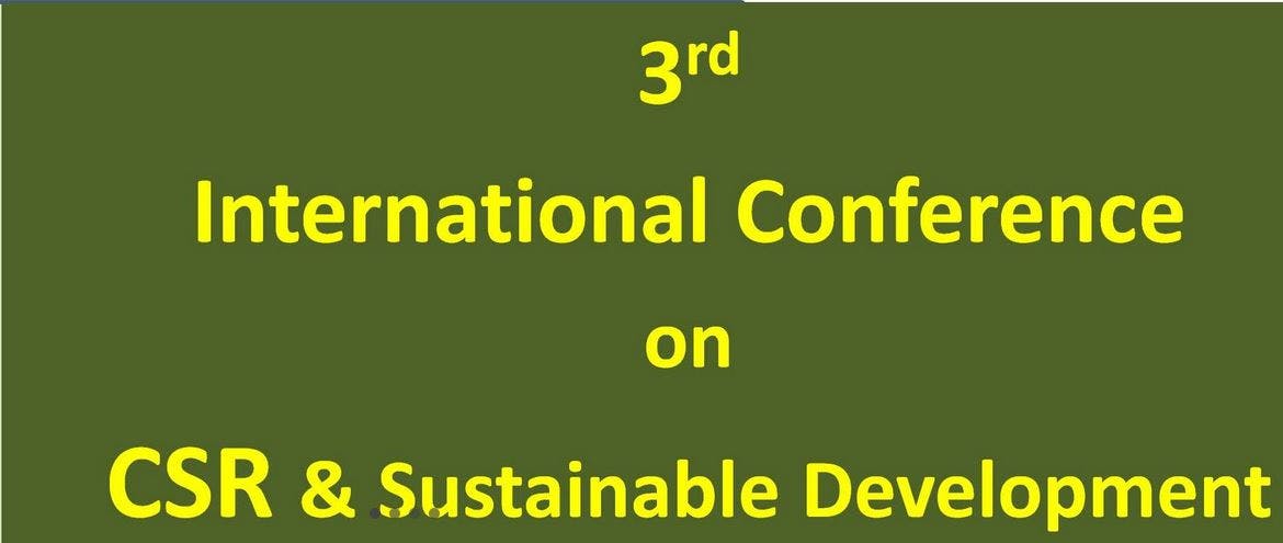 3rd International Conference on Corporate Social Responsibility and Sustainable Development 