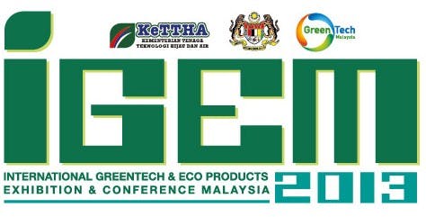 IGEM2013 - The 4th International Greentech & Eco Products Exhibition & Conference Malaysia