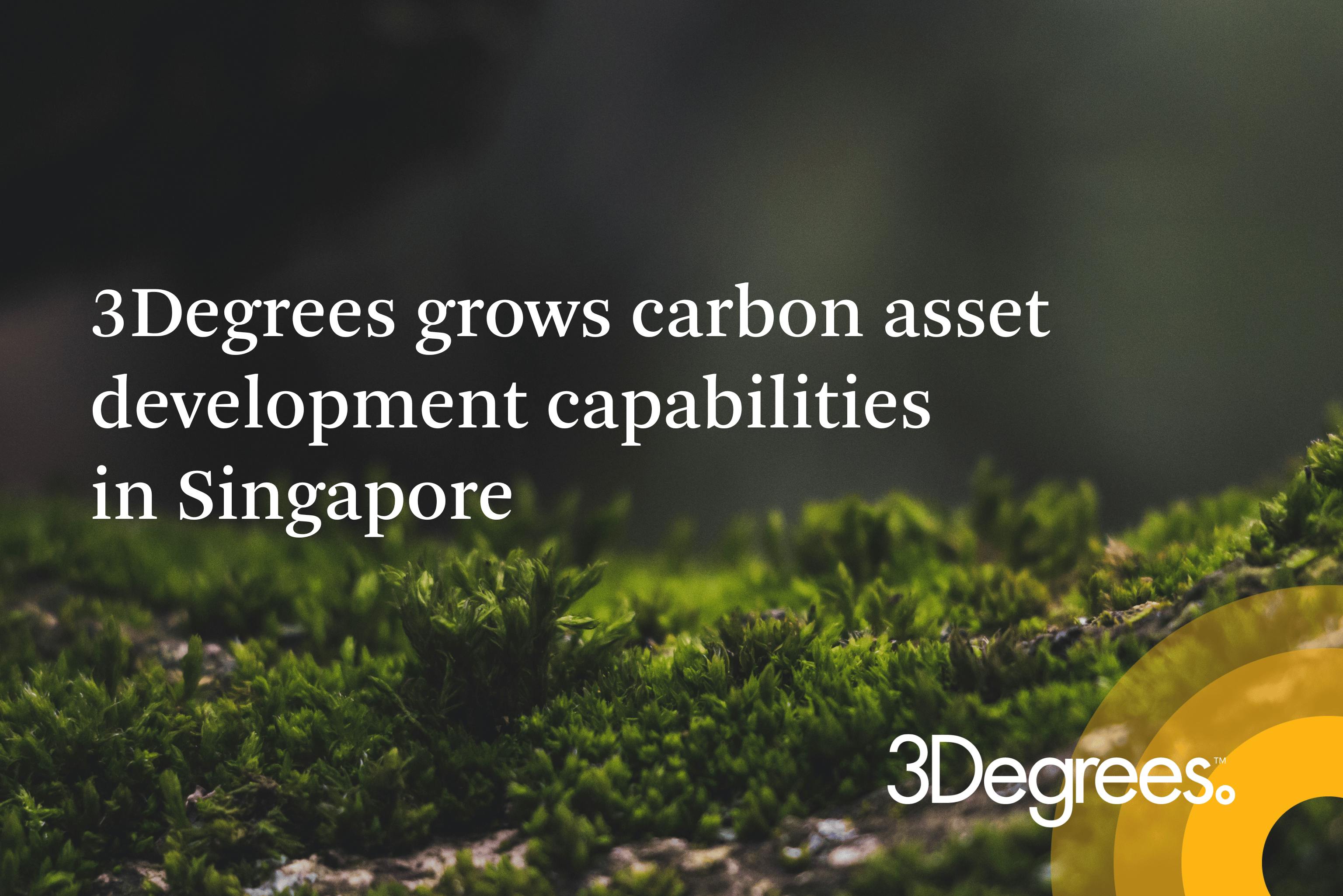 3Degrees grows carbon asset development capabilities in Singapore