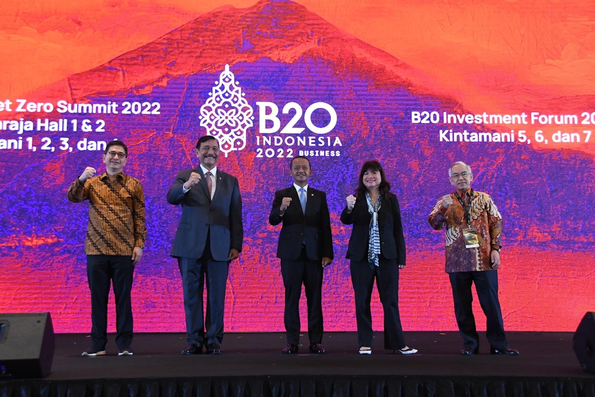 Pembukaan Bersama Indonesia Net Zero Summit 2022 dan Forum Investasi B20: Seruan Aksi Bersama untuk Dekarbonisasi Industri |  Siaran Pers |  Asia