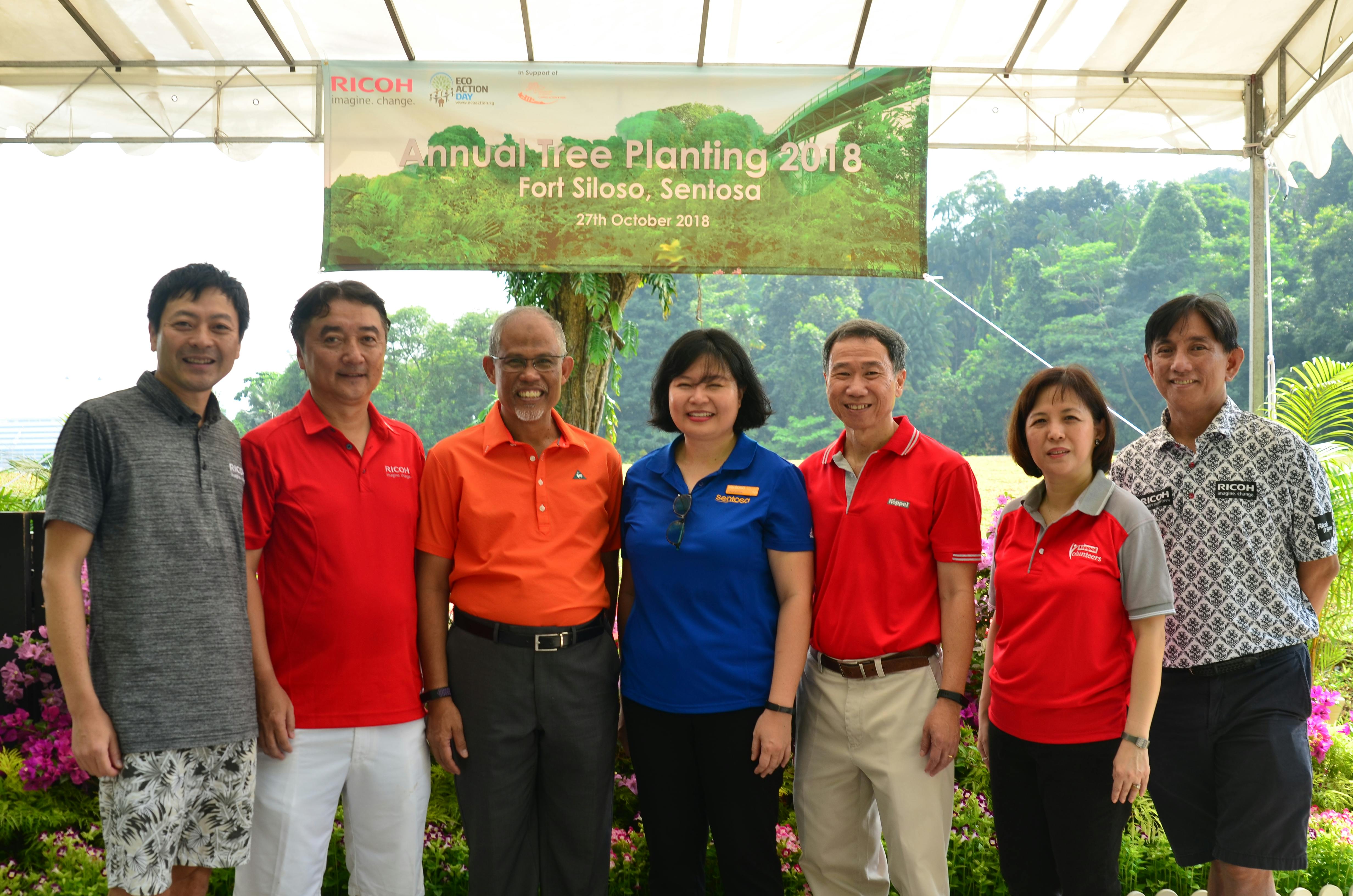 315 trees planted on Sentosa for Ricoh’s Eco Action Day 2018
