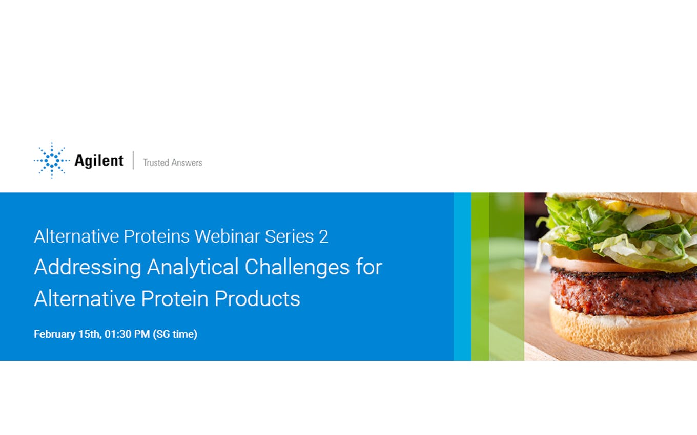 Agilent hosts a webinar about addressing analytical challenges for alternative protein products
