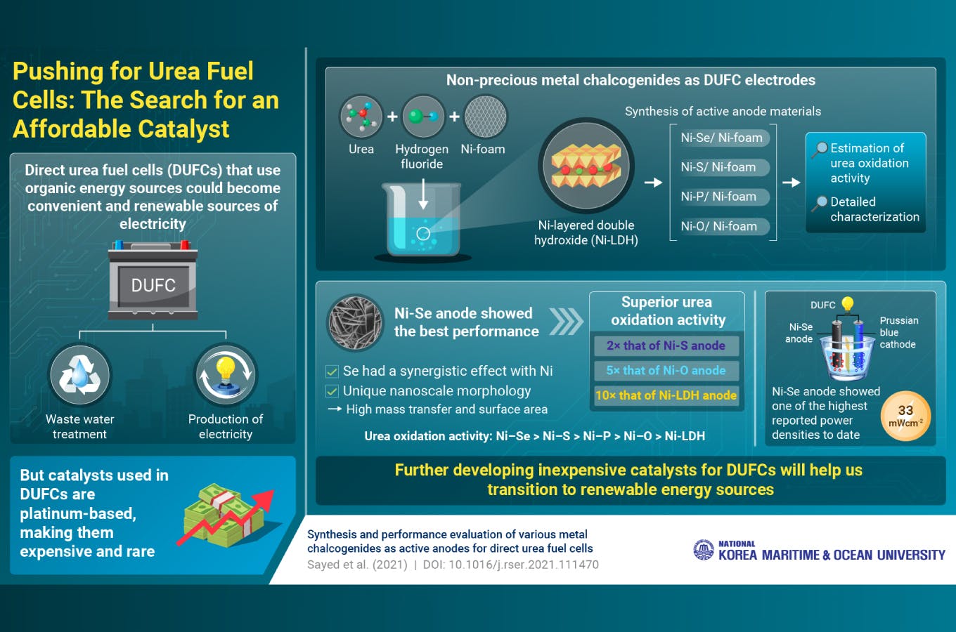 Towards affordable clean energy: exploring new catalysts for urea-based fuel cells