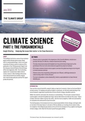 IPCC special insight briefing and Climate science five-part series