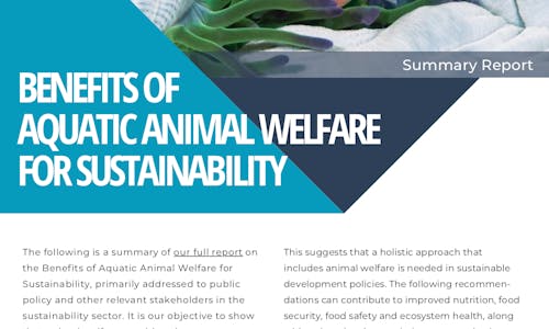 Benefits of aquatic animal welfare for sustainability
