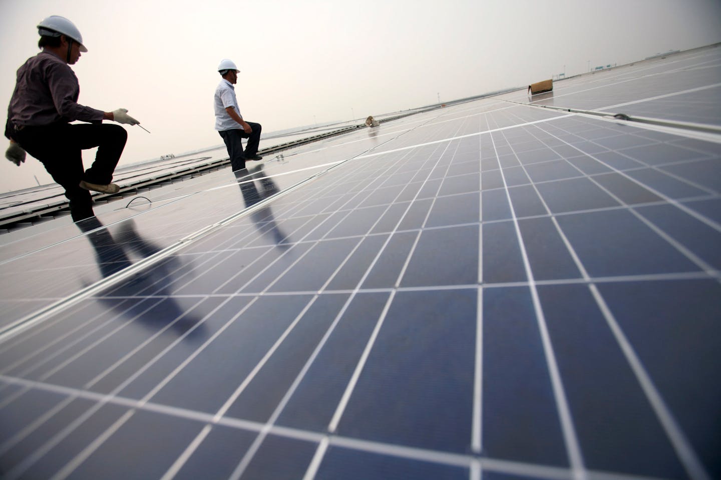Solar panel installation, Shanghai