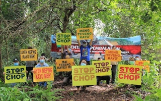 SAVE Rivers protests against the logging activities