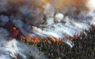 Wildfires ravaging the American west coast.
