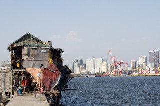 Shanties along the South Port district in Manila Bay