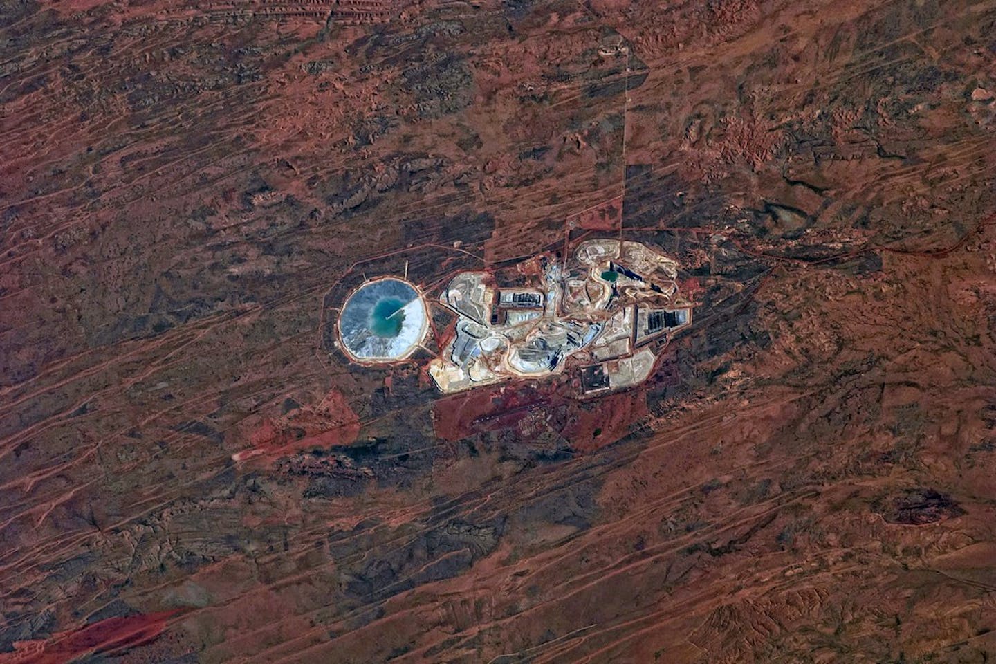Aerial view of a mine in Australia