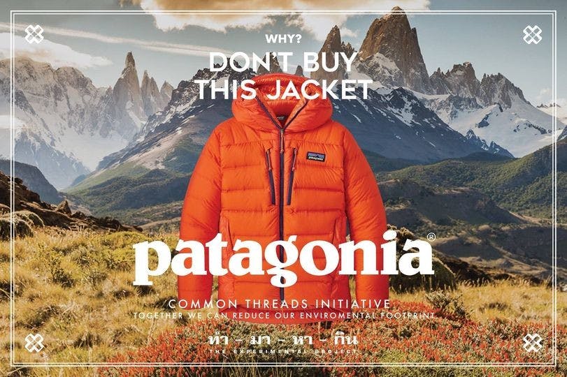 Patagonia's 'Don't buy this jacket' campaign from 2011