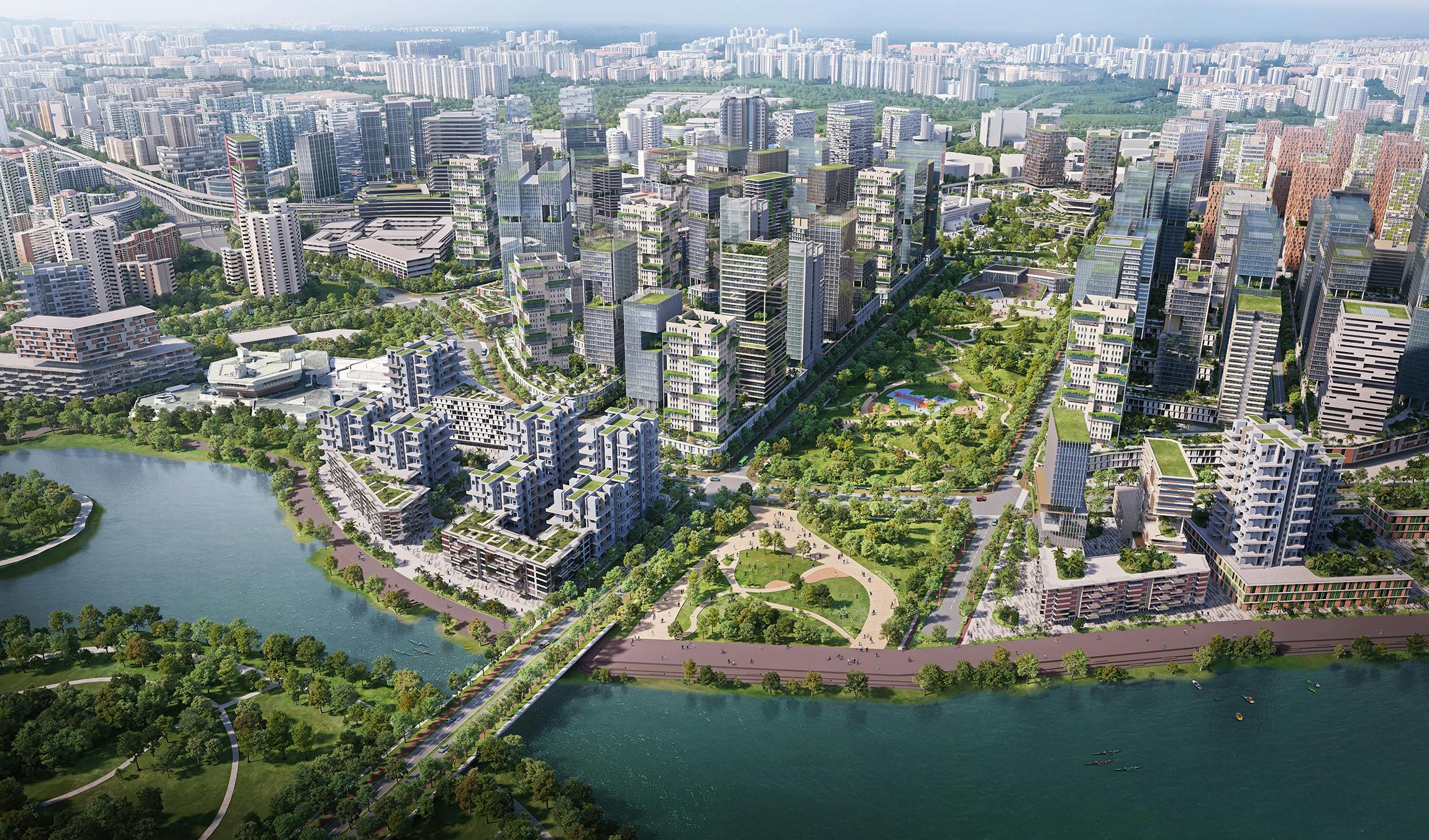 Artist impression of Jurong Lake District