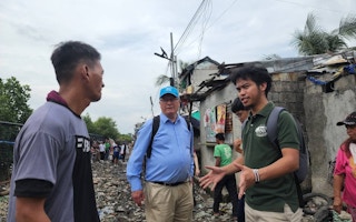 UN special rapporteur Ian Fry in Baseco compound