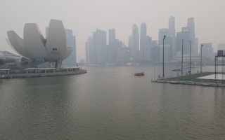 Haze over the Singapore skyline