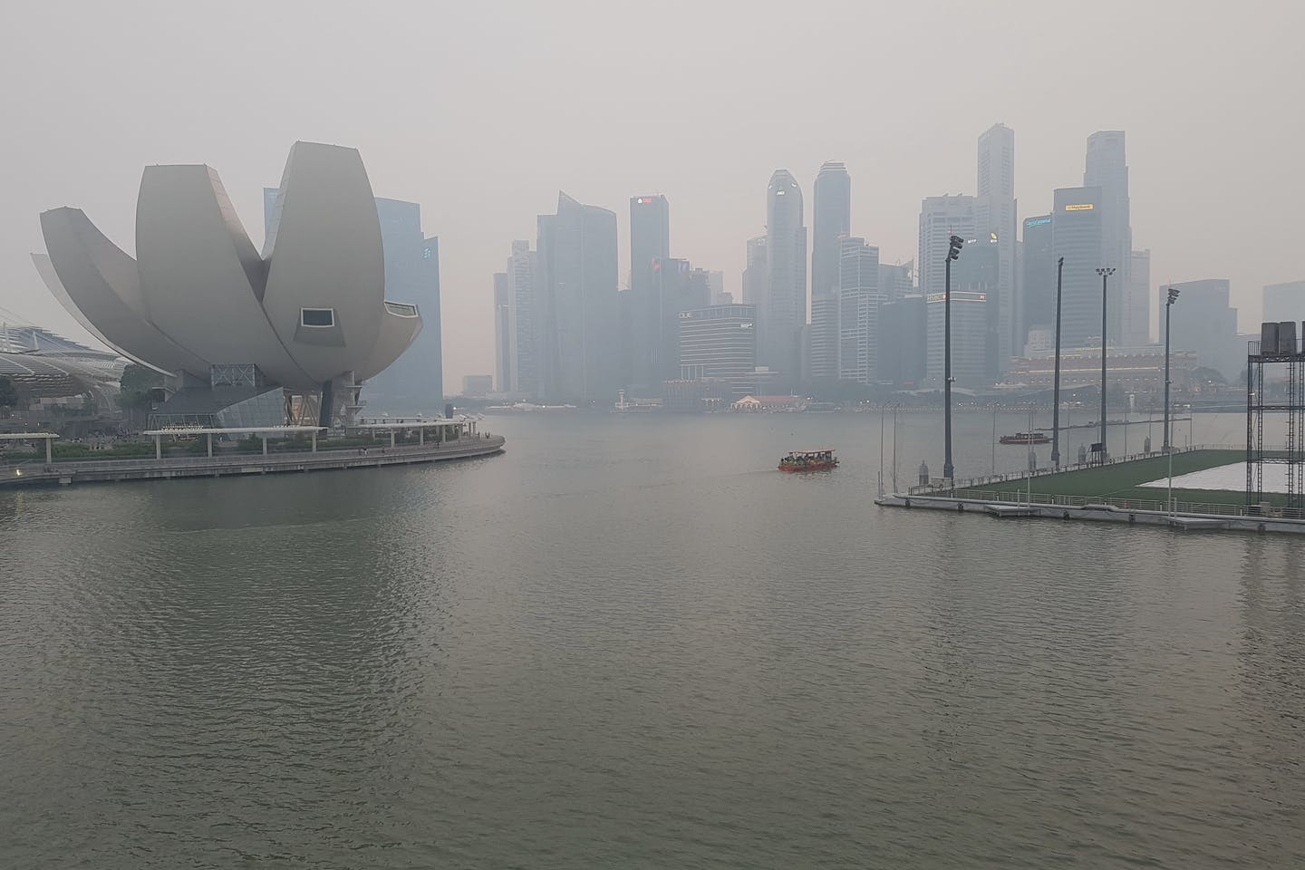Haze over the Singapore skyline