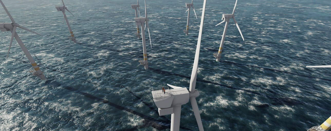 An offshore wind farm in Taiwan