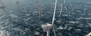 An offshore wind farm in Taiwan